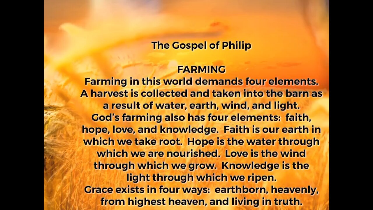 The Gospel of Philip: FARMING