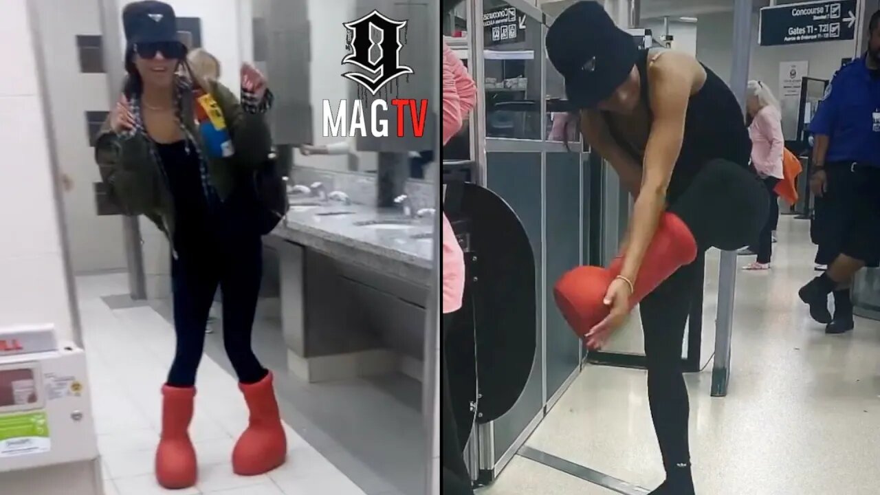 Pretty Vee Struggles Wit Her New Red Clifford Boots! 🤣