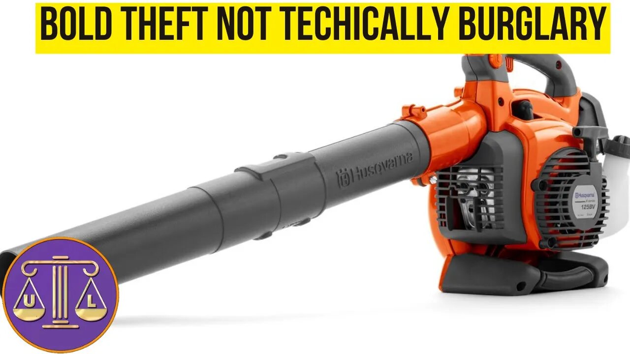 Brazen Man Snatches Leaf Blower Openly