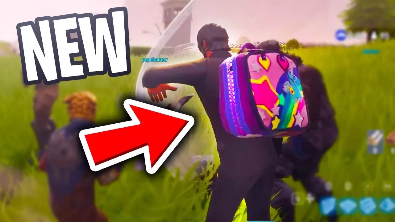 *NEW* "RAINBOW BACK PACK" Coming to Fortnite Battle Royale (Back Bling Gameplay)