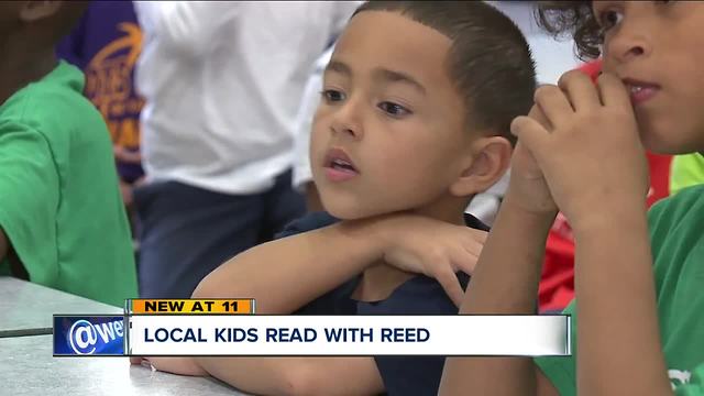 Local children read with Reed