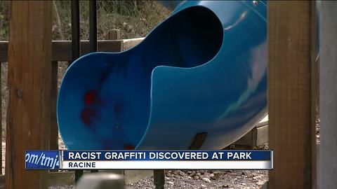 Vandals target Racine children's playground with hateful graffiti