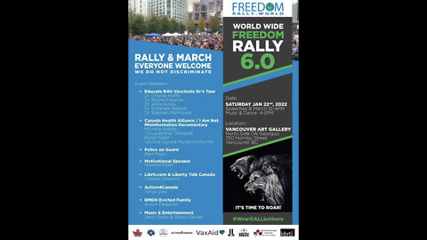 World Wide Freedom Rally 6.0, Vancouver BC, January 22, 2022