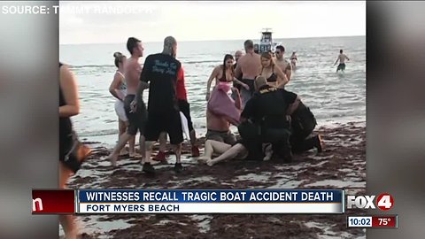 Witnesses recall moment woman dies by boat propeller