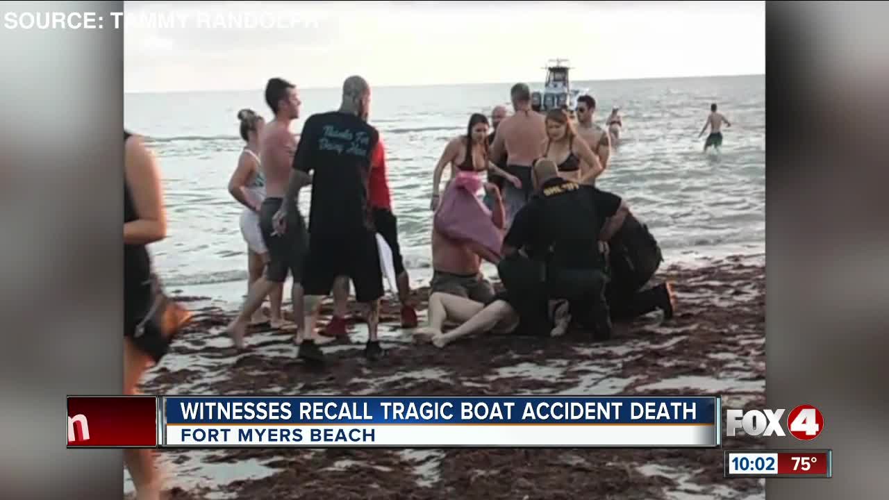 Witnesses recall moment woman dies by boat propeller