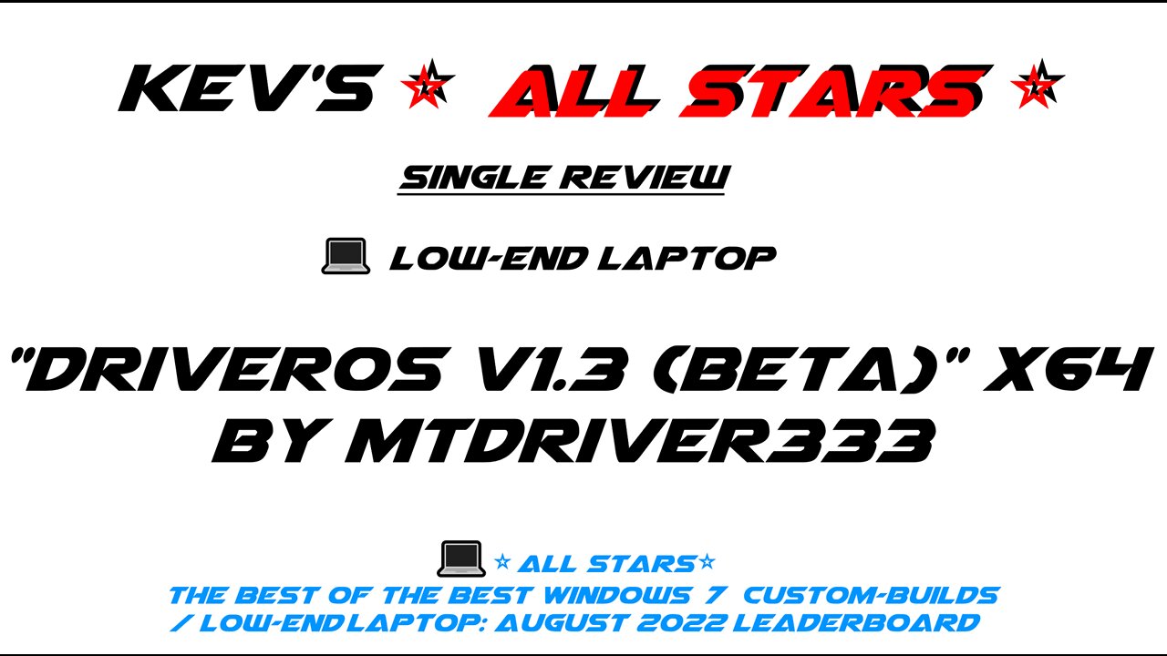 💻"DriverOS v1.3 (Beta)" x64 by 👷MTDriver333 feat. Maniek /⭐All Stars⭐Best of the Best Windows 7 CBs