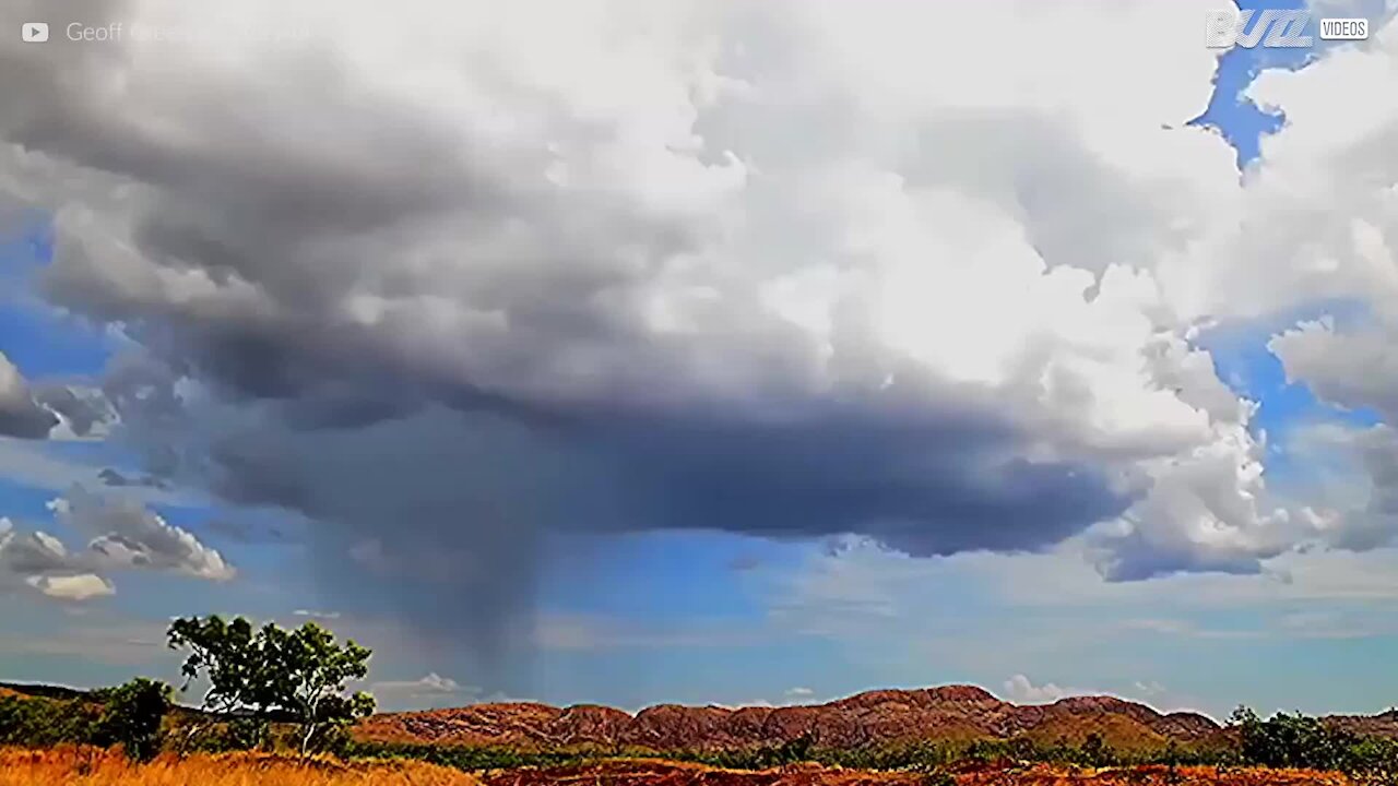 Timelapse-video myrskystä Australiassa