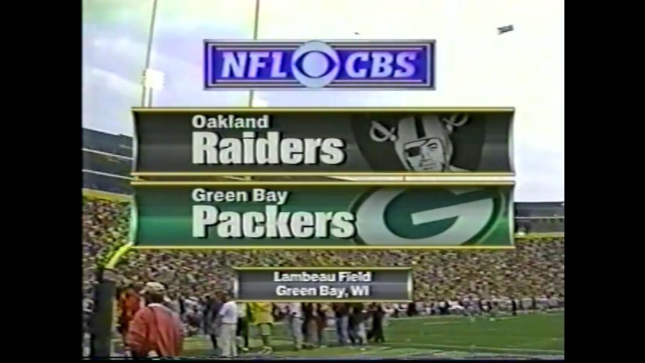 1999-09-12 Oakland Raiders vs Green Bay Packers