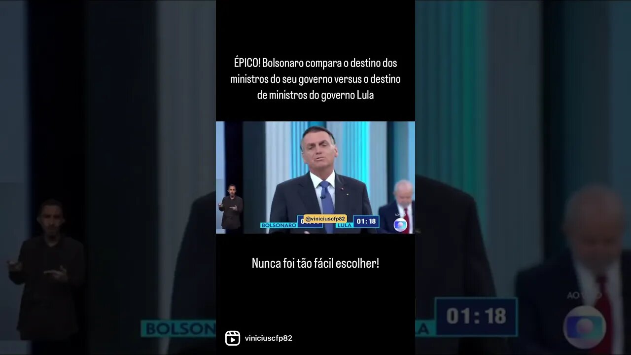 Bolsonaro compara os seus ministros com os de Lula