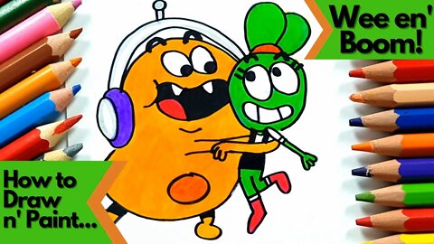 How to draw and paint Wee and Boom