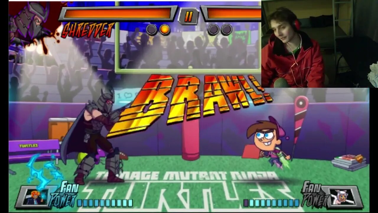 Raphael VS Shredder From The TMNT Series In A Nickelodeon Super Brawl 3 Battle With Live Commentary