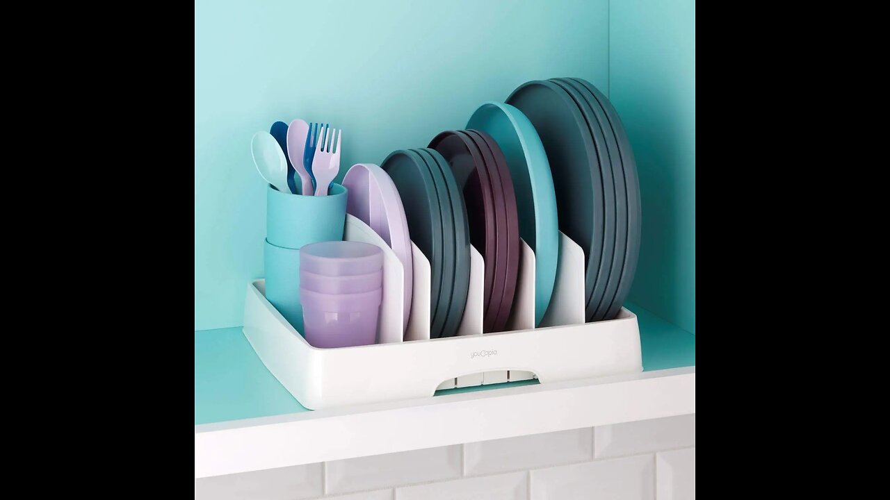 Racks & Holders Single-layer plastic lid storage rack dishware tray storage