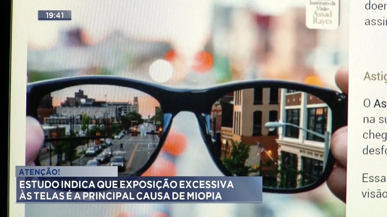 Atenção: Estudo Indica que Exposição Excessiva às Telas é a Principal causa de Miopia.