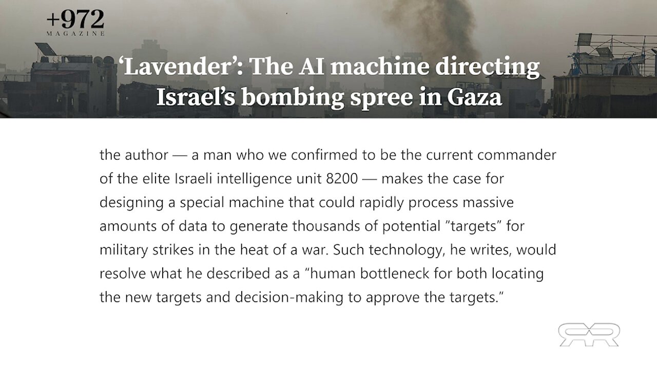 A.I. Deciding Who To Kill For Israel