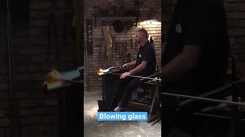 Blowing glass #shorts