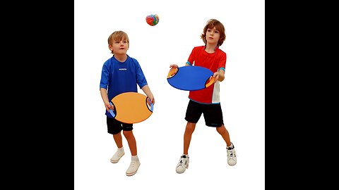 2x Bouncy Discs Paddle Ball Game