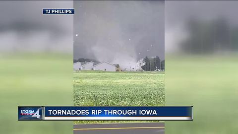 Tornadoes rip through Iowa leaving wake of destruction