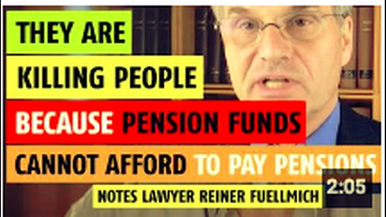 They are killing people because they cannot afford to pay people's pensions