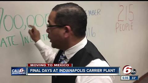 Last round of layoffs at Indianapolis Carrier plant to happen this week