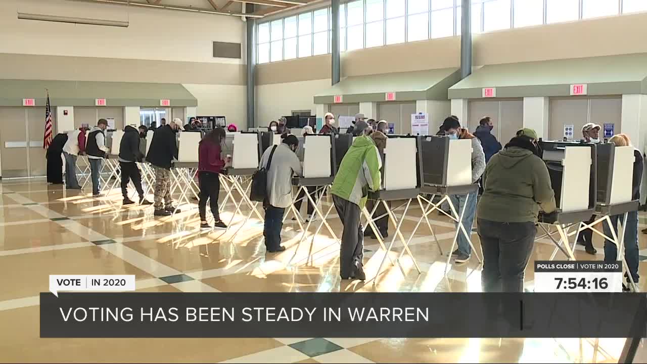 Voting steady in Warren
