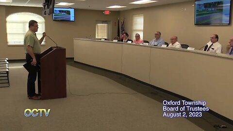 Oxford Township Budget Meeting: 8-2-23
