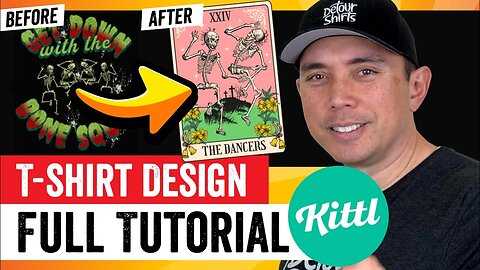 Vintage Tarot Card T-Shirt Design Tutorial On Kittl (2023) Halloween Design