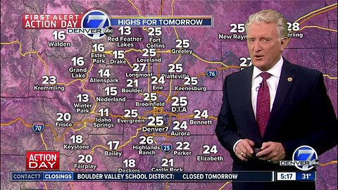 Monday evening forecast