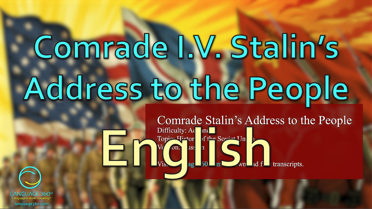 Comrade Stalin’s Address to the People: English