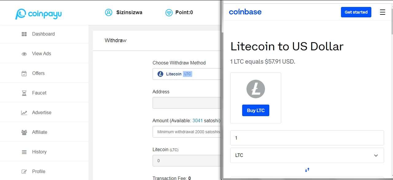 How To Get Free Litecoin LTC Cryptocurrency Paid To Click At Coinpayu And Instant Withdraw