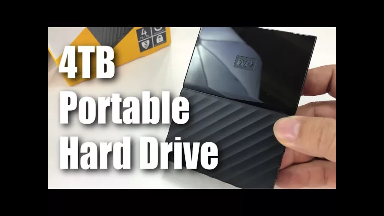 WD 4TB My Passport USB 3.0 Portable External Hard Drive Unboxing