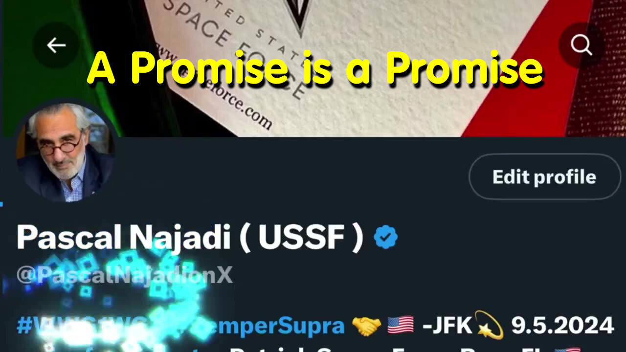 NOFEAR A Promise Is A Promise. Pascal Najadi USSF - 6/21/24..