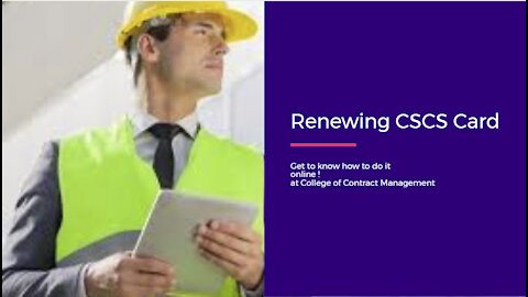 Renewing CSCS Card