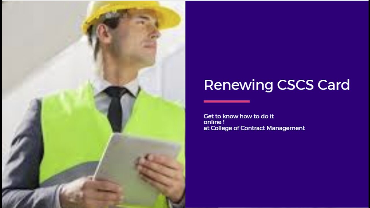 Renewing CSCS Card