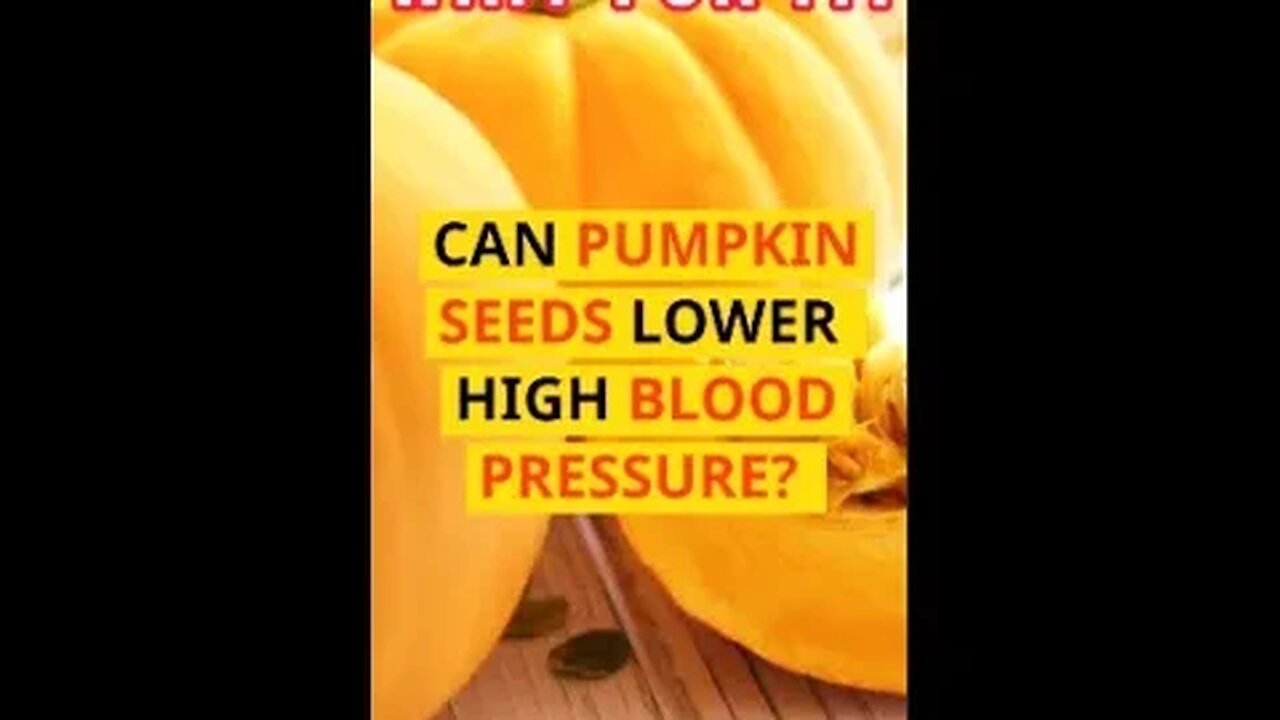 PUMPKIN SEEDS to LOWER BLOOD PRESSURE. #shorts