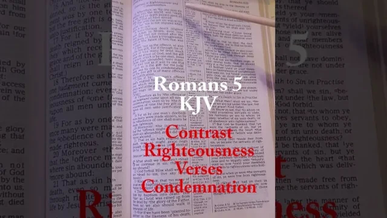 Righteousness Verses Condemnation #shorts #wordofgod #bibleverse