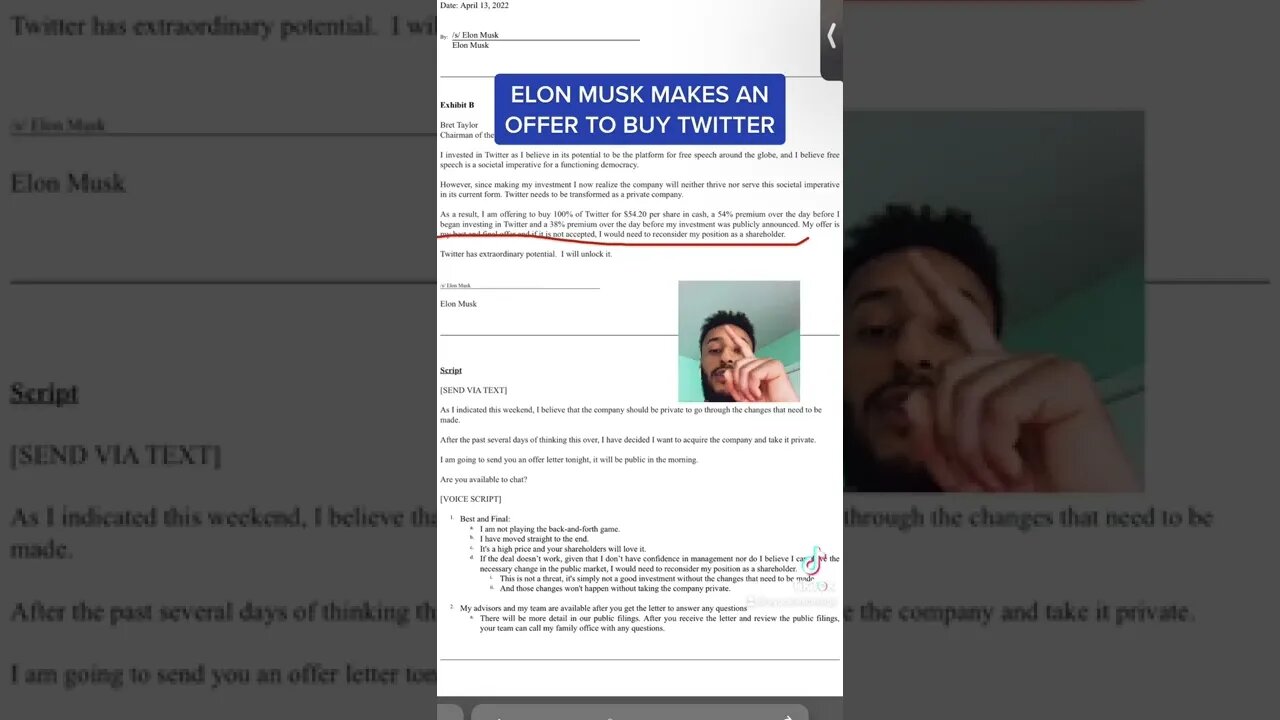 ELON MUSK FINAL OFFER TO BUY TWITTER