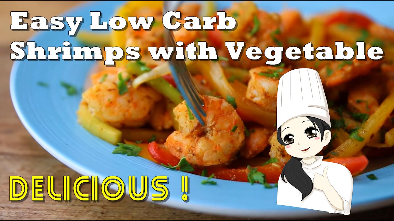 Easy Low Carb Shrimps with Vegetables Recipe Easy and Delicious + Keto Quiz