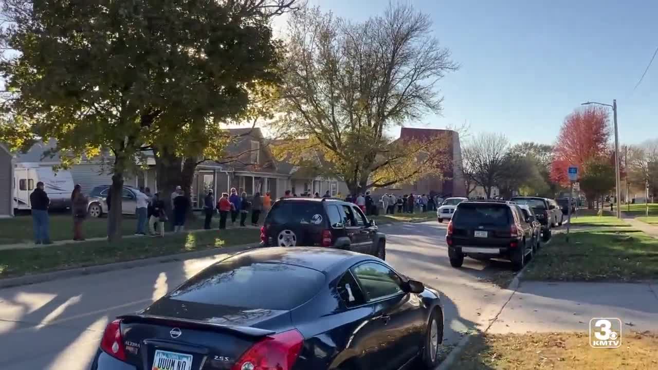 Long line at Council Bluffs polling location