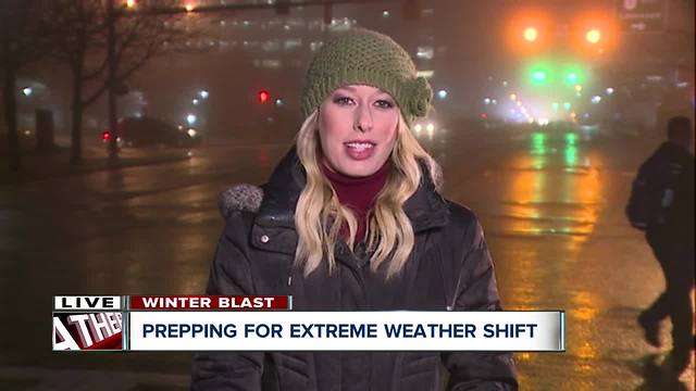 Temperatures plummet as sleet and freezing rain develop across the area