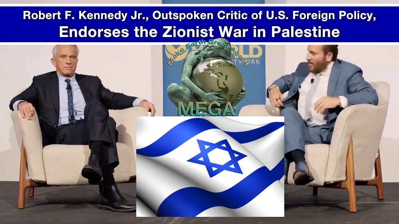 Robert F. Kennedy Jr., Outspoken Critic of U.S. Foreign Policy, Endorses the Zionist War in Palestine