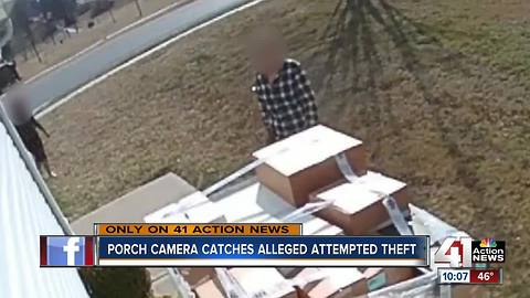 Would-be porch pirates caught on security camera