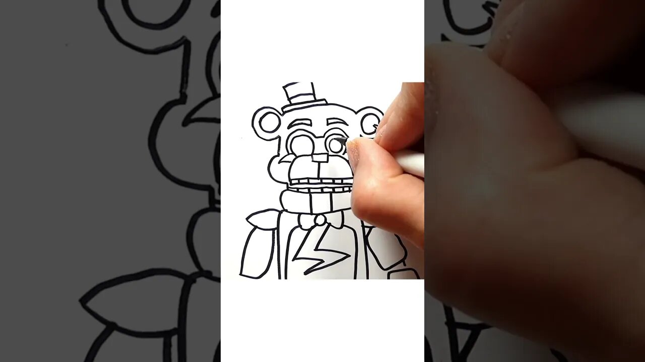 How to draw and paint Glamrock Freddy from Five Nights at Freddy's