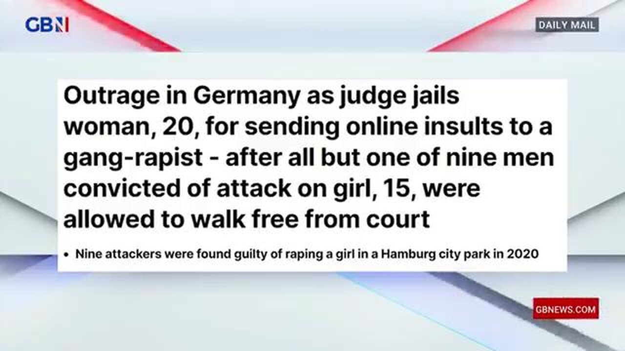 German Judge Jails 20 year old woman after raped, she sent online insults to the gang of rapists