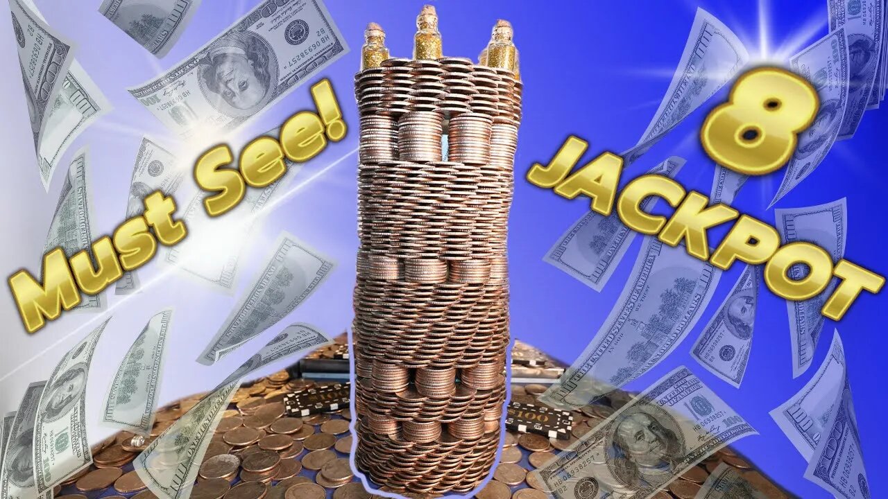 💸8 Chances I pick 4.. Huge $1,000 Jackpot Each Time! High Risk Coin Pusher ASMR