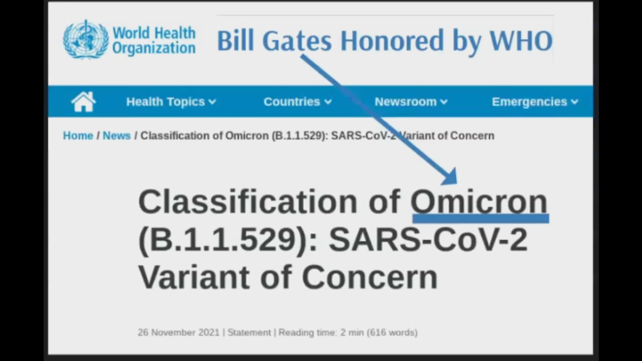 Bill Gates Finally Becomes a Virus as the WHO Names the New South African Covid-19 Variant After Him