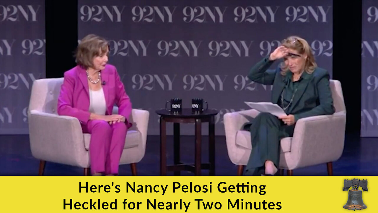 Here's Nancy Pelosi Getting Heckled for Nearly Two Minutes