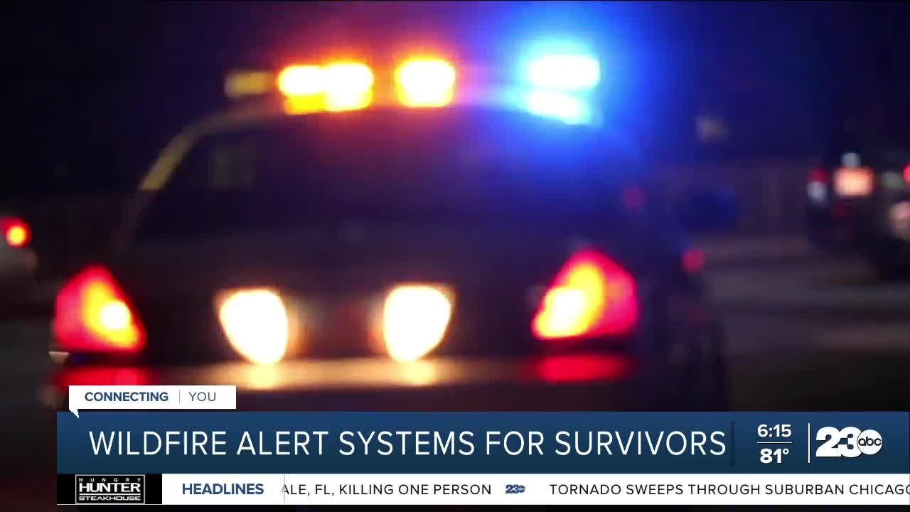 Wildfire alert systems for survivors