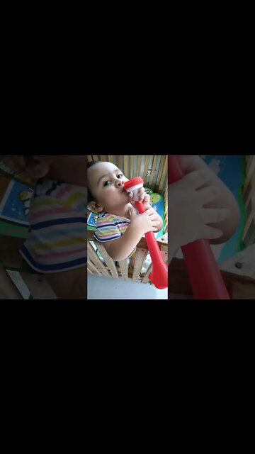 Chesco and Daddy Xmandre Play Trumpet #trumpet #cute #shorts