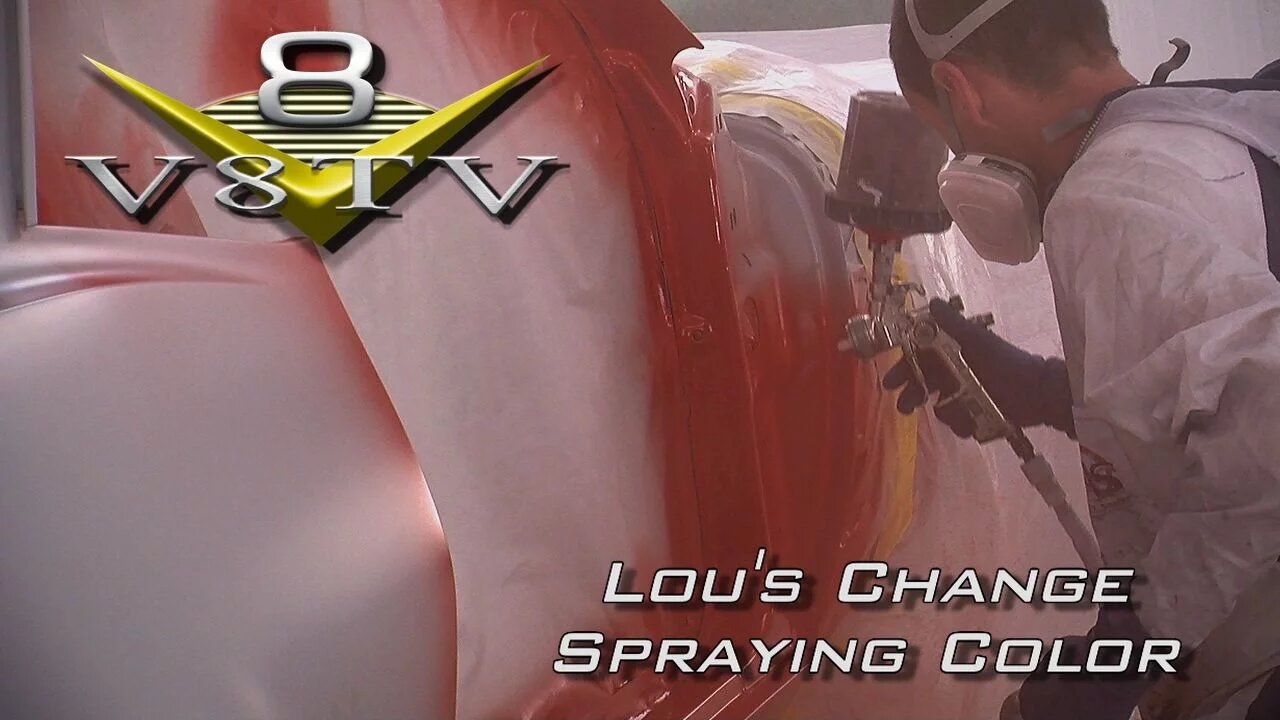 Supercharged 1969 Camaro "Lou's Change" Spraying The Basecoat Color Video V8TV