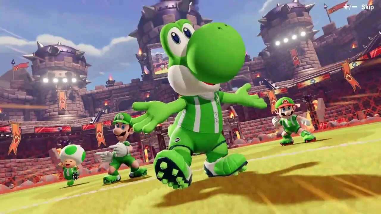 All Yoshi Animations in Mario Strikers Battle League